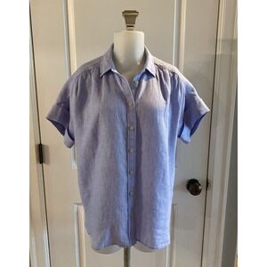 Baird‎ McNutt J Crew Top XS Relaxed Fit 100% Irish Linen Button Chambray Shirt